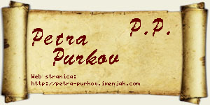 Petra Purkov vizit kartica